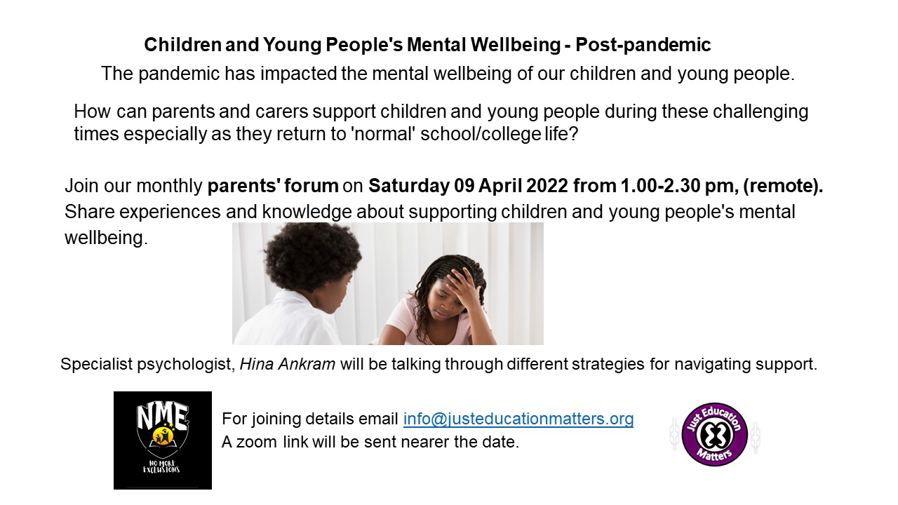 children and young people's mental wellbeing